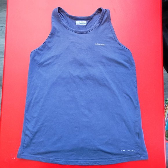 Columbia Omni-shade athletic tank top blue women's size M - Picture 1 of 7